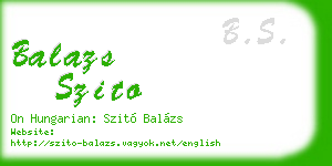 balazs szito business card
