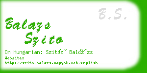 balazs szito business card